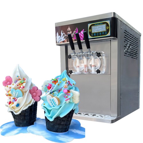 330T Automatic Mini Ice Cream Machine 3 Flavors Yogurt Fruit Soft Serve Ice Cream Machine