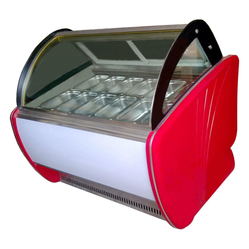 Hot Sale Ail Cooling Ice Cream Display Showcase with Freezer Gelato Display Cabinet Fridge for Business